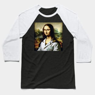 Mona Lisa Pharmacist: Celebrating National Pharmacist Day with Artistic Flair Baseball T-Shirt